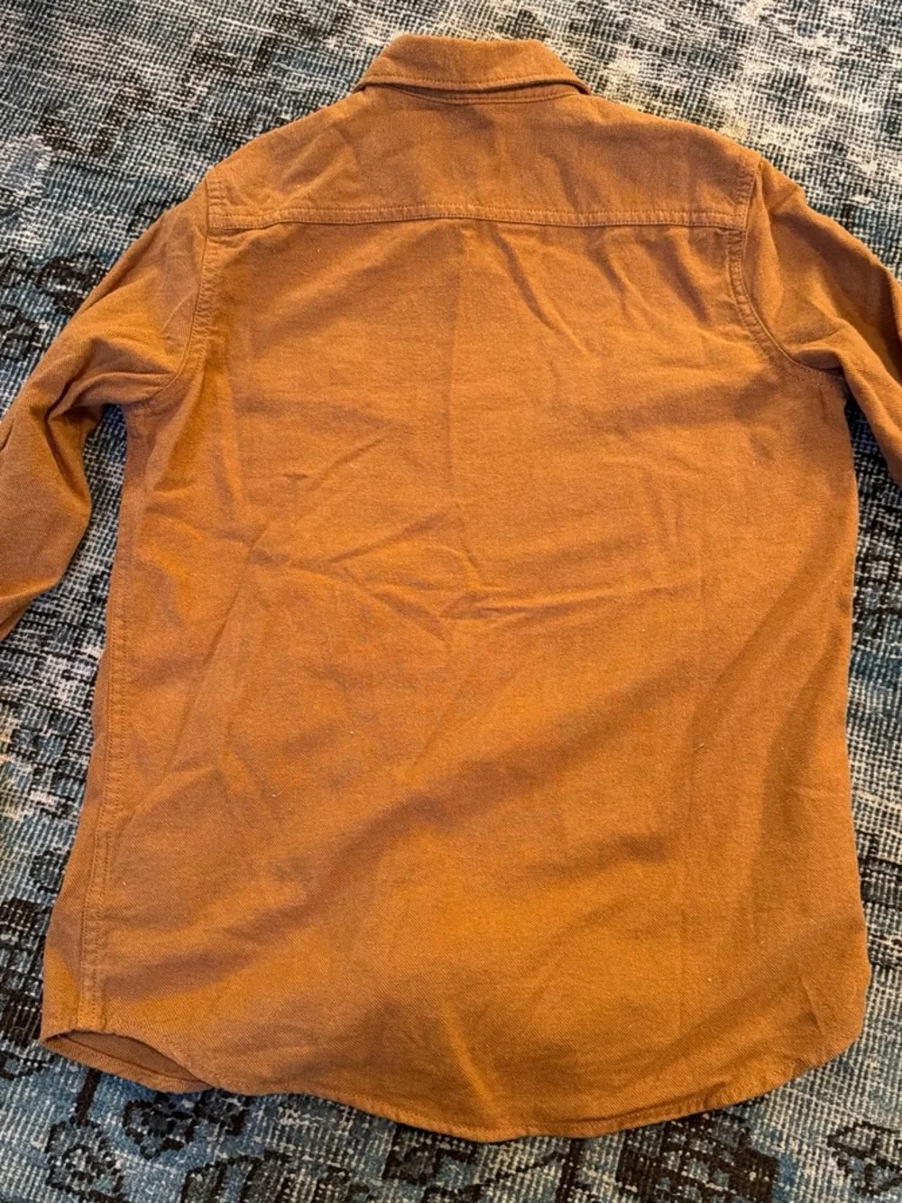 GAP Men's Rust Orange Button-Front Utility Shirt